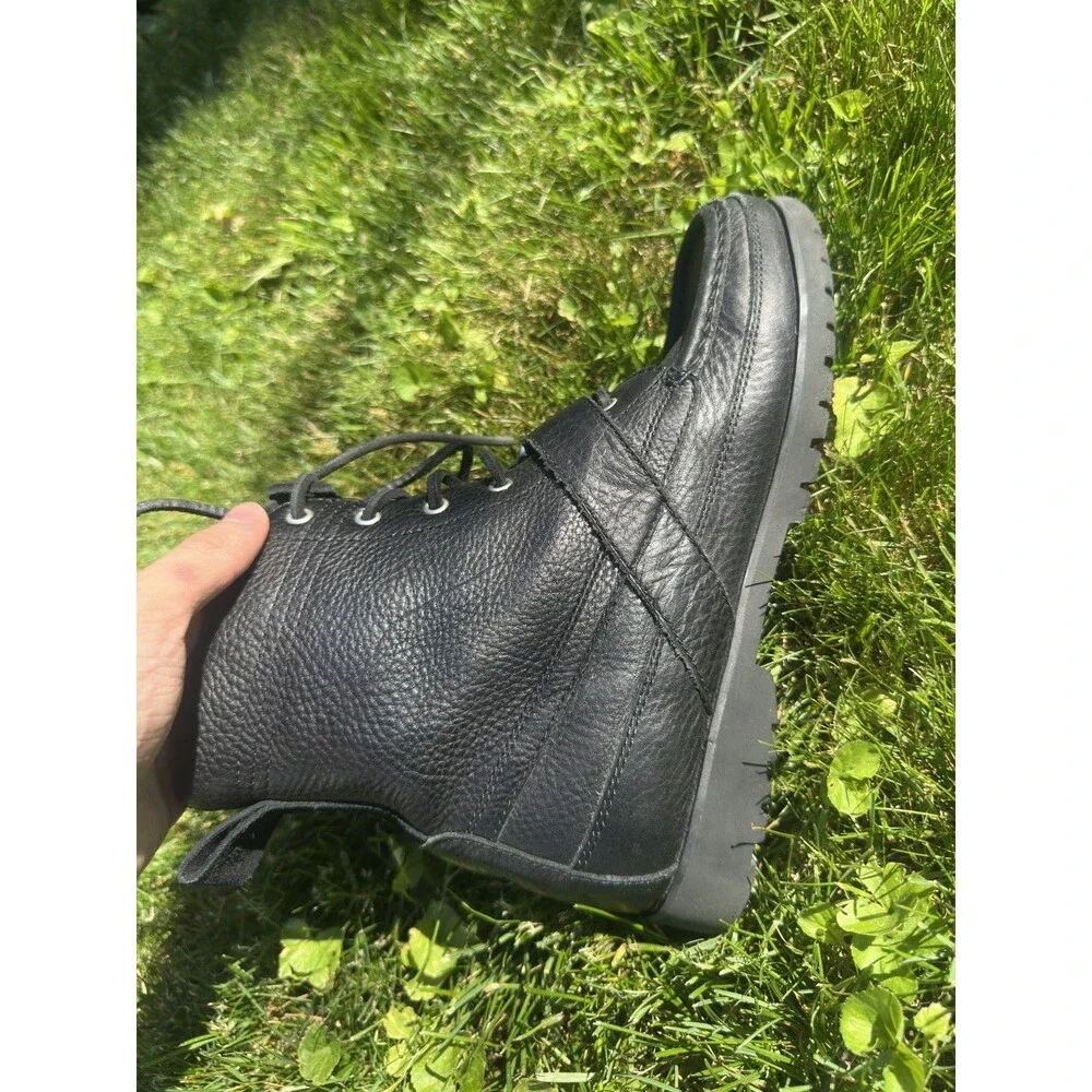 Ralph Lauren Polo Country Ranger Black Tumbled Leather Boots Size 8D